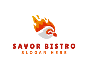 Burning Chicken Diner logo design