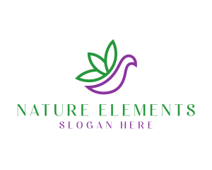 Natural Herb Bird logo design