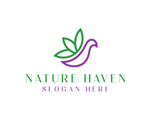 Natural Herb Bird logo design