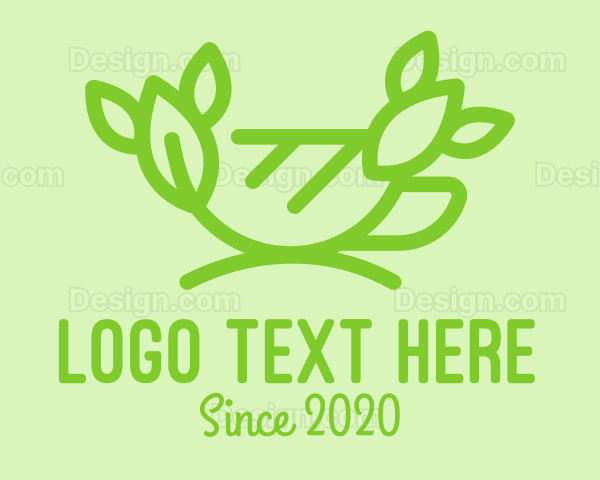 Organic Green Tea Cup Logo