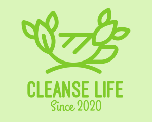 Organic Green Tea Cup logo