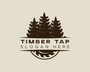 Logging Forest Lumberjack logo design