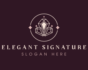 Elegant Sparkle Crystal logo design