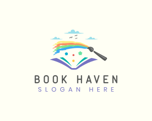 Rainbow Art Book logo design