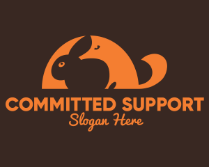 Orange Rabbit & Fox logo design