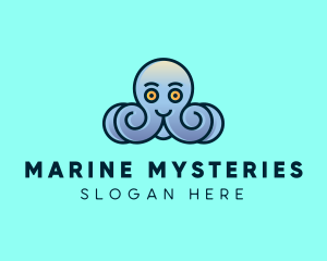 Happy Marine Octopus logo design