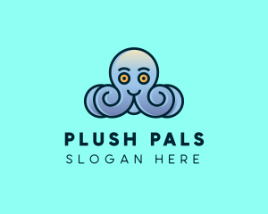 Happy Marine Octopus logo design