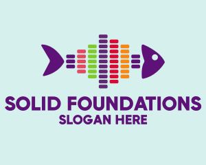 Colorful Audio Fish logo