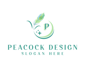 Mystical Peacock Quill logo