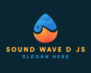 Droplet Water Flame logo design