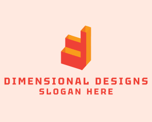 3D Contractor Builder logo design