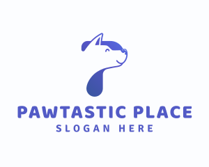 Letter P Dog Pet logo