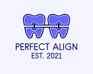 Blue Dental Braces  logo