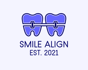 Blue Dental Braces  logo