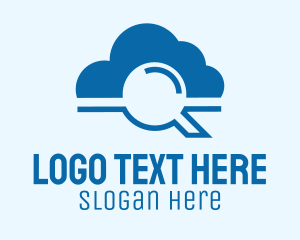 Online - Online Cloud Search logo design