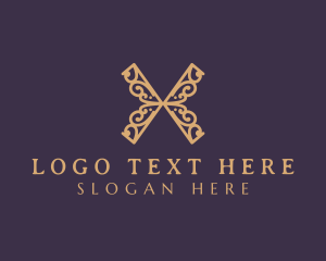 Elegant Decorative Letter X logo