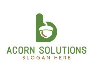 Acorn Green Letter B logo