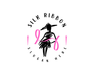 Fashion Dress Ribbon logo design