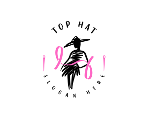 Fashion Dress Ribbon logo design