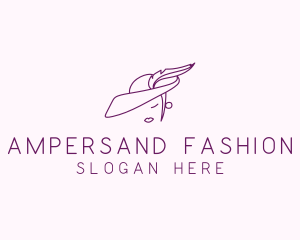 Fashion Hat Woman logo design