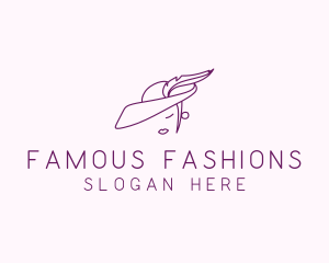 Fashion Hat Woman logo design