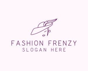 Fashion Hat Woman logo design