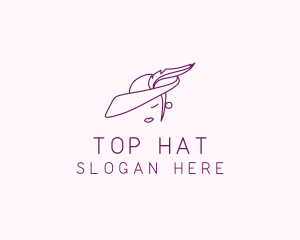 Fashion Hat Woman logo design