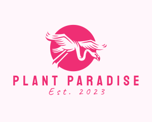 Flying Flamingo Safari logo design