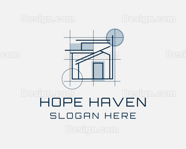 House Architectural Construction Logo