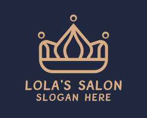 Brown Crown Salon logo design