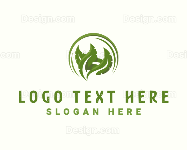 Leaves Botanical Planting Logo