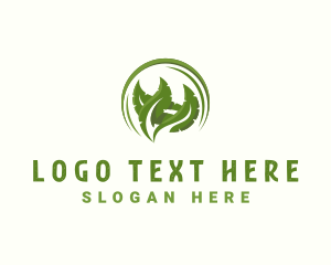 Leaves Botanical Planting Logo