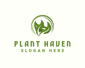 Leaves Botanical Planting logo design