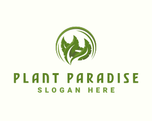 Leaves Botanical Planting logo design