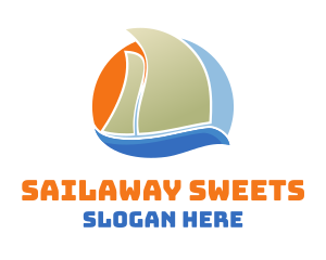 Colorful Sail Boat logo