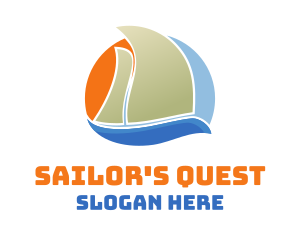 Colorful Sail Boat logo