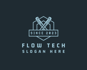 Plumbing Pipe Wrench logo design