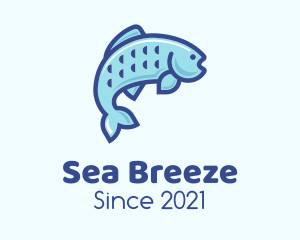 Sea Bass Fish logo design