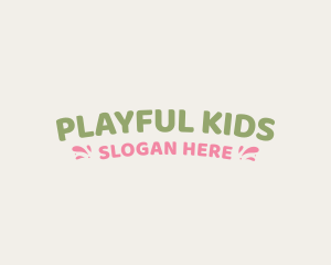 Playful Childish Wordmark logo design