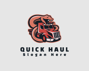 Snake Trucking Transport logo design