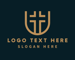 Brown Religious Cross logo