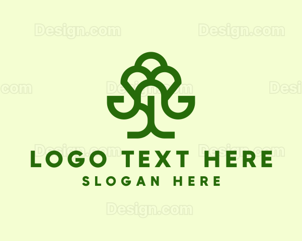 Green Forest Tree Logo