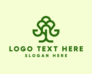 Green Forest Tree  logo