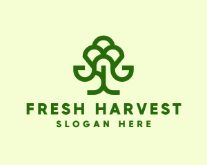 Green Forest Tree  logo design