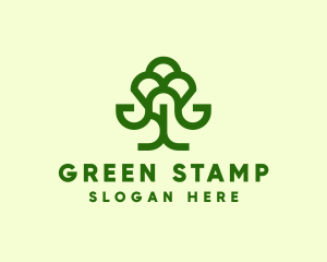 Green Forest Tree  logo design