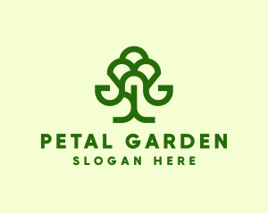 Green Forest Tree  logo design