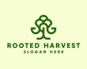 Green Forest Tree  logo design