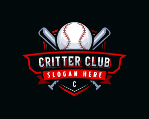 Baseball League Tournament logo design