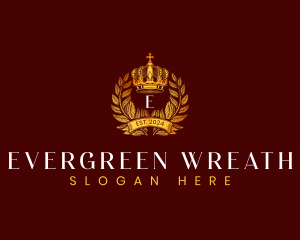 Royal Crown Wreath logo design