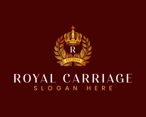 Royal Crown Wreath logo design